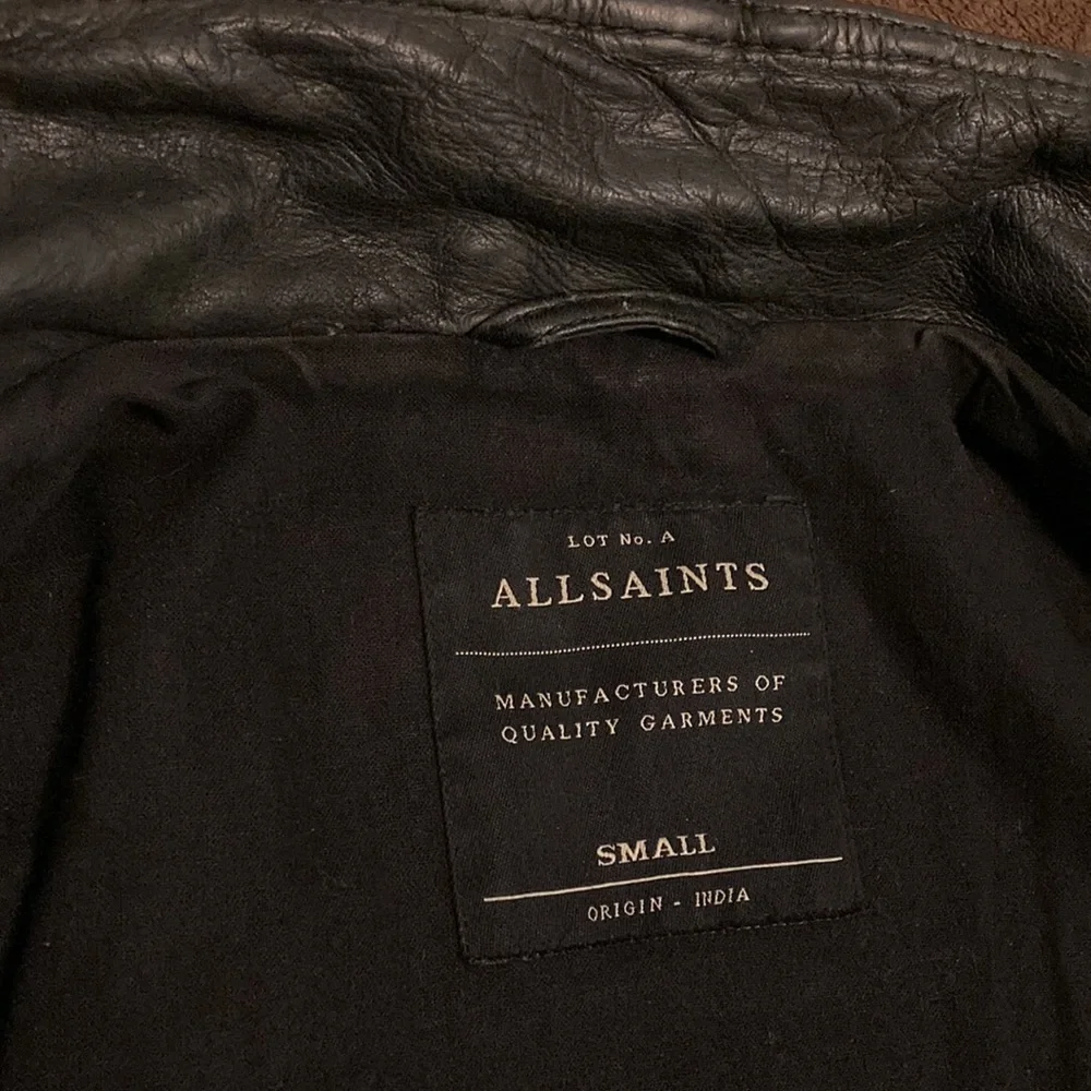 All Saints Black Leather Jacket - Picture 5 of 16